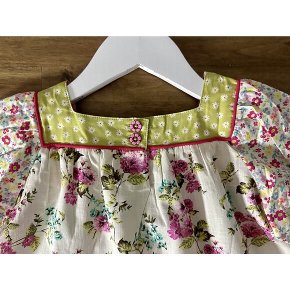 NWT Matilda Jane Enchanted Garden Art School Mixed Print Pink Floral Peasant Top - Picture 8 of 9